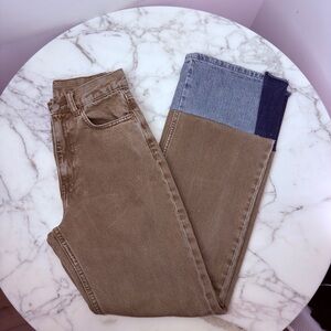 DrDenim Jeans women upcycled Brown denim size 24 31 inseam